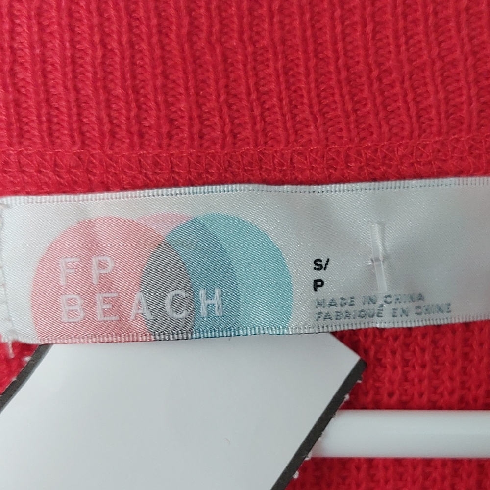 FP Beach Red Sweater, Size Small - Picture 3 of 4